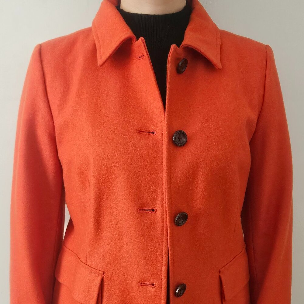 Banana Republic Factory, pea coat, SZ 4, orange